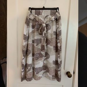 NWT Neutral, Pleated Midi Alligator Print Skirt